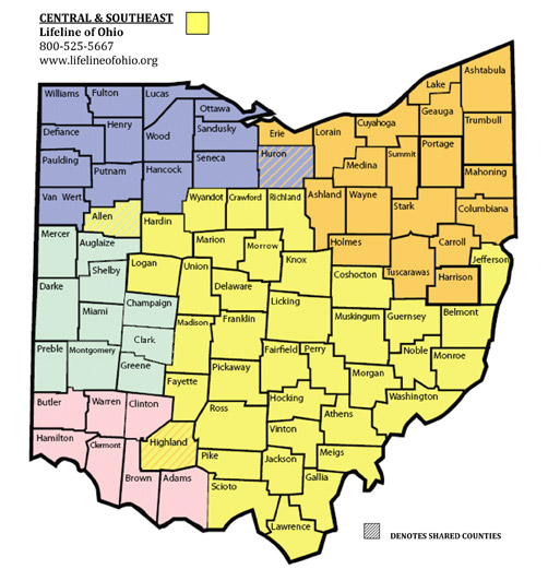 map of ohio counties. in 37 Ohio counties along